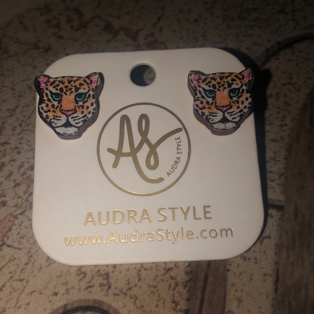 Leopard Head Stud Earrings